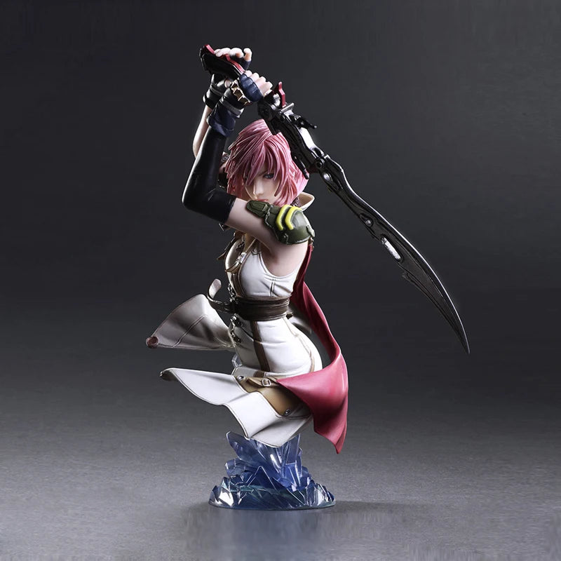 【Yi Man】Genuine Play Arts Kai Pa Kai FF13 Lightning Bust Statue Figure Toy