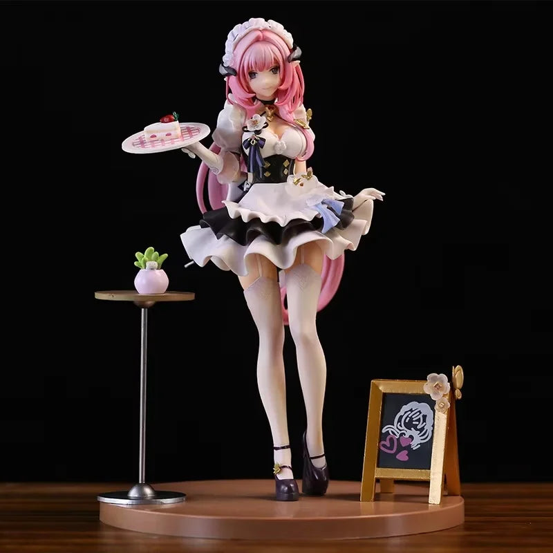 Damomaru Elysia Pink Sweetheart Housemaid Collectible Action Figure - Beautiful Girl Theme Garage Kit Toy for Game Fans