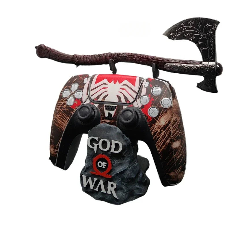 15cm God of War Figure Gamepad Bracket The Leviathan Axe Blade of Chaos Kratos Game Ornament Collection Desktop Display Gift Toy