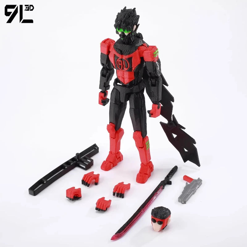 9L 3D Invincible Omni Man Titan Action Figure - Multi-Jointed Articulated Collectible Toy for US Comic Fans Display