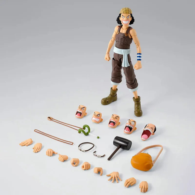 100% Bandai S.H.Figuarts One Piece Usopp Dawn Of Adventure Articulated Action Figure Pvc Desktop Ornament Collectible Gift