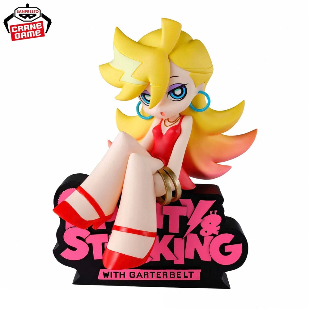 Original Banpresto Monitor Top Panty Anarchy Stocking Anarchy Action Figure (Panty & Stocking with Garterbelt) Anime Model Toys