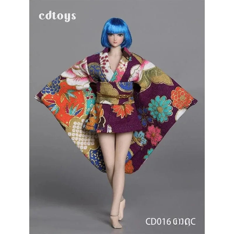 Cdtoys Cd016 1/12 Scale Female Soldiers Kimonos with Belt Suit Clothes Model for 6 Inch TBLeague Body Action Toy Figures