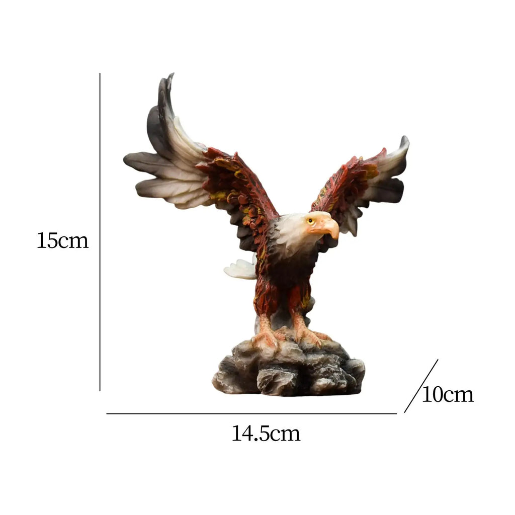 Modern Lucky Eagle Figurines Resin Statue Collectible Artwork Sculpture Crafts for Hallway Shelf Tabletop Bookcase Decoration
