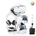 AceGamer 4-in-1 Charging Station for PS VR2 and PS5 Dual Charging Dock with VR Headset Display Holder and Headphone Rack