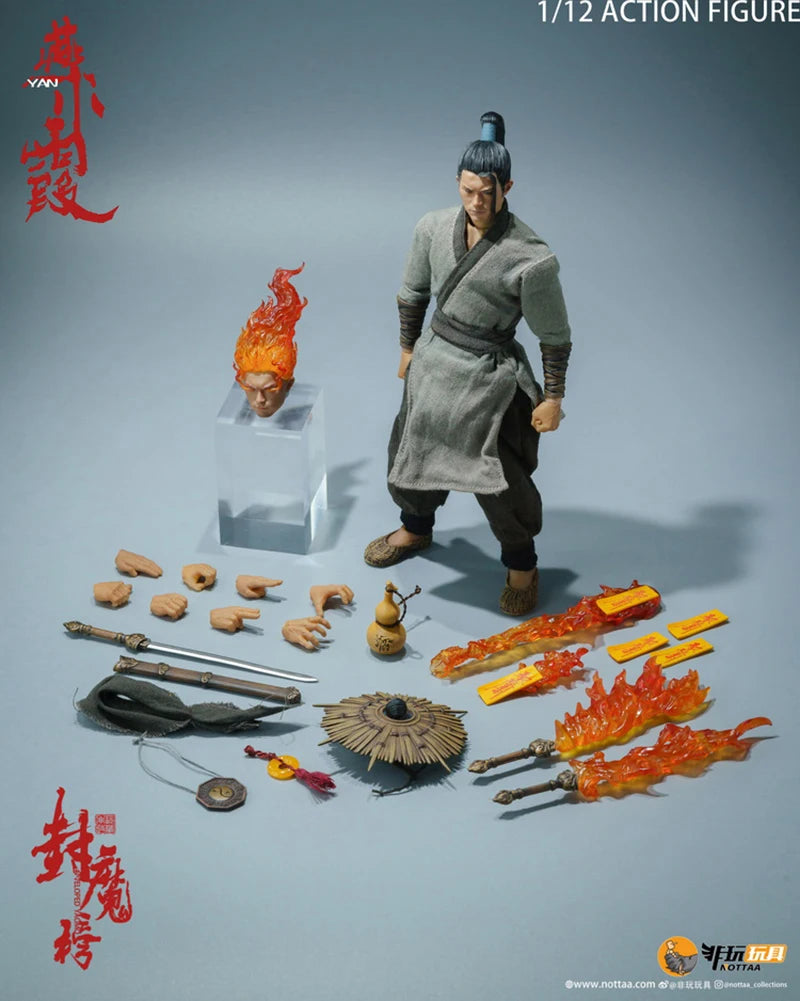 1/12 Scale Sealing Demon List Yan Xiaoxia Nu Liang Hou San Chinese Mythical Knight Spirit Japanese Samurai 6 inch Action Figure