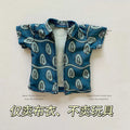 (Only T-shirt ) 1/12 Anime Boy Zoro Soldier Mini Blue Print T-shirt Top Clothes Accessory Toys For 6" Shf Man Figure Decoration