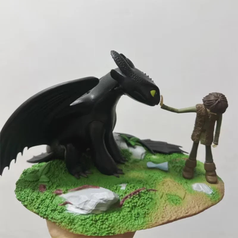 Toothless figure Trendy Toy Cartoon Kawaii Beast Kingdom Dragon Taming Master Toothless Boy Movie Accessories Trendy Toy Gift