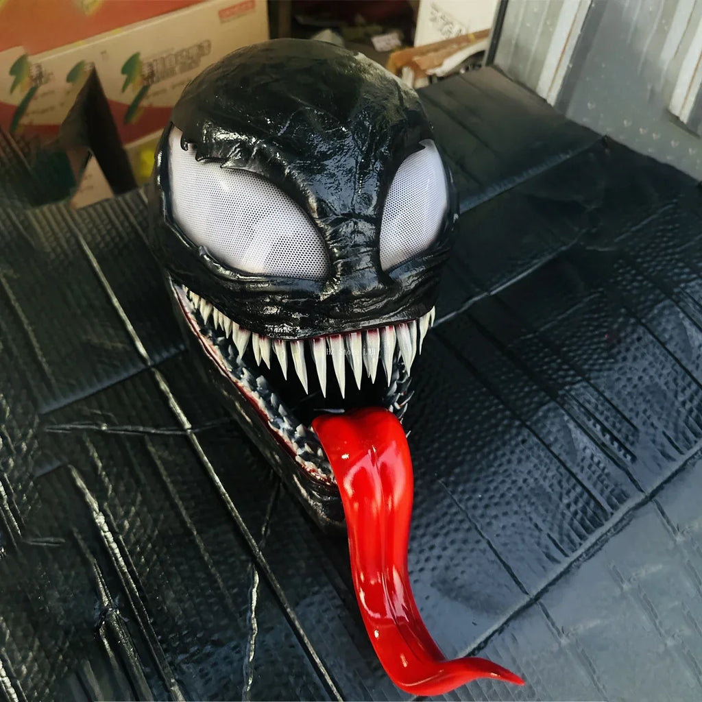 Venom 3: The Last Dance Venom 3 Mask with Tongue 1:1 Wearable Customized Venom Helmet Halloween Cosplay Venom Mask masque