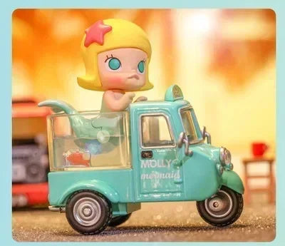 POP MART Molly Car Car Series Mystery Action Figure Anime PVC 100% Original Collectible Desktop Ornament Doll Toy