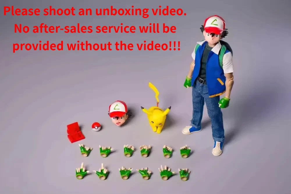 JoyMan Joy Man Toys Pokemon Ash Ketchum figuras 1/12 Pocket Monster Anime Figure Pvc Action Figures Figurine Toys Custom Gifts