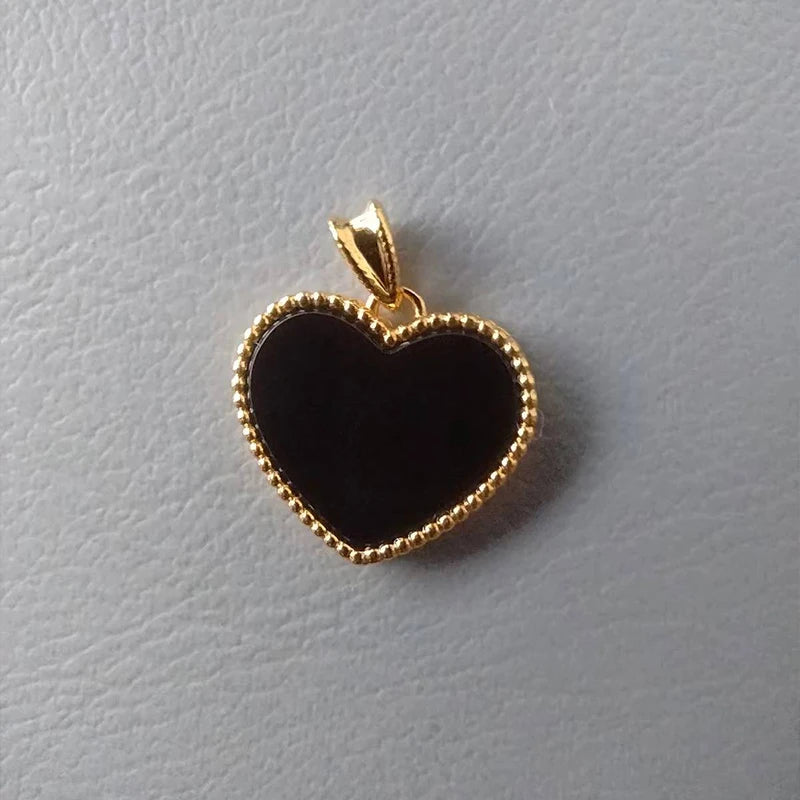 Halskette mit Herzanhänger aus echtem 18 Karat Gold, echter AU750-Anhänger aus natürlichem rotem Achat, schlichter, modischer, edler Schmuck, Geschenk für Frauen