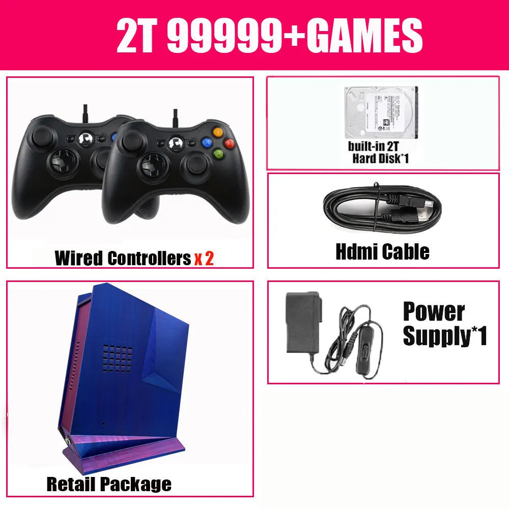 Support 3D Video Games Win11 And Batocera G3 Pro Retro Game Box 99999+GAME 2TB Game System For PS2 PS3 WIIU WII SS Saturn Intel
