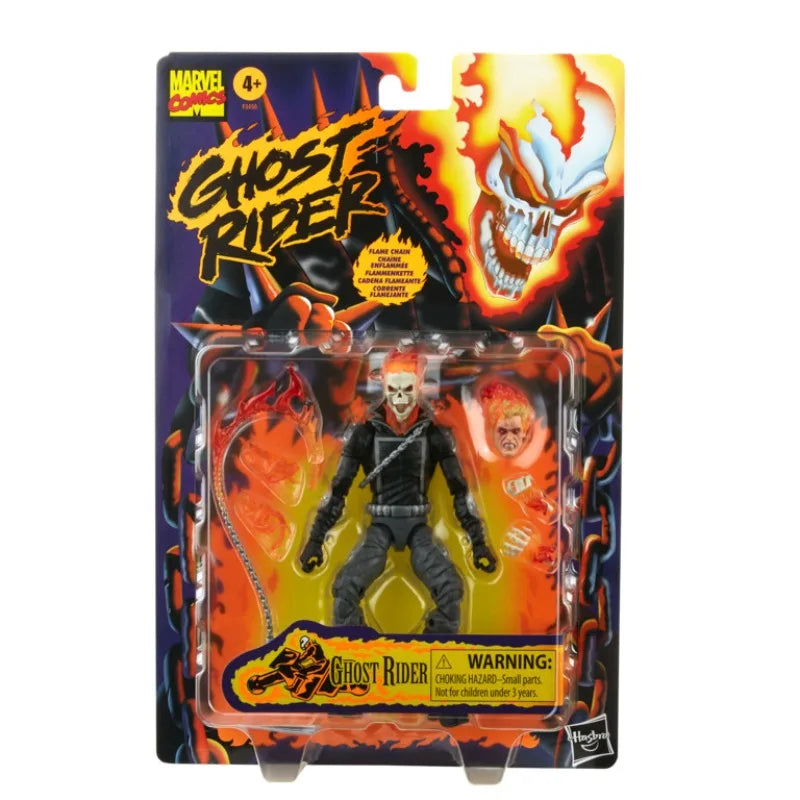 Hasbro Genuine Marvel Legends Ghost Rider Johnny Blaze Comic Edition Action Figure Toys for Boys Girls Gift Collectible Model