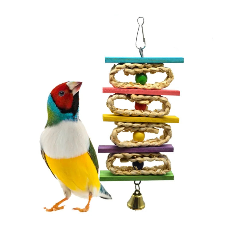 1pcs Bird gnawing toy Parrot Chewing Toy BirdCage Decoration Accessories Pendant Bird Accessories juguetes para pájaros