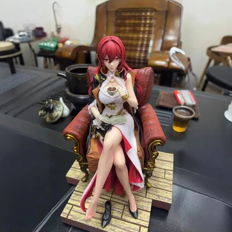 New Honkai Star Rail Himeko Anime Figure Gk Statue Sofa Sitting Pose Desktop Decoration Collectible Pvc Model Collection