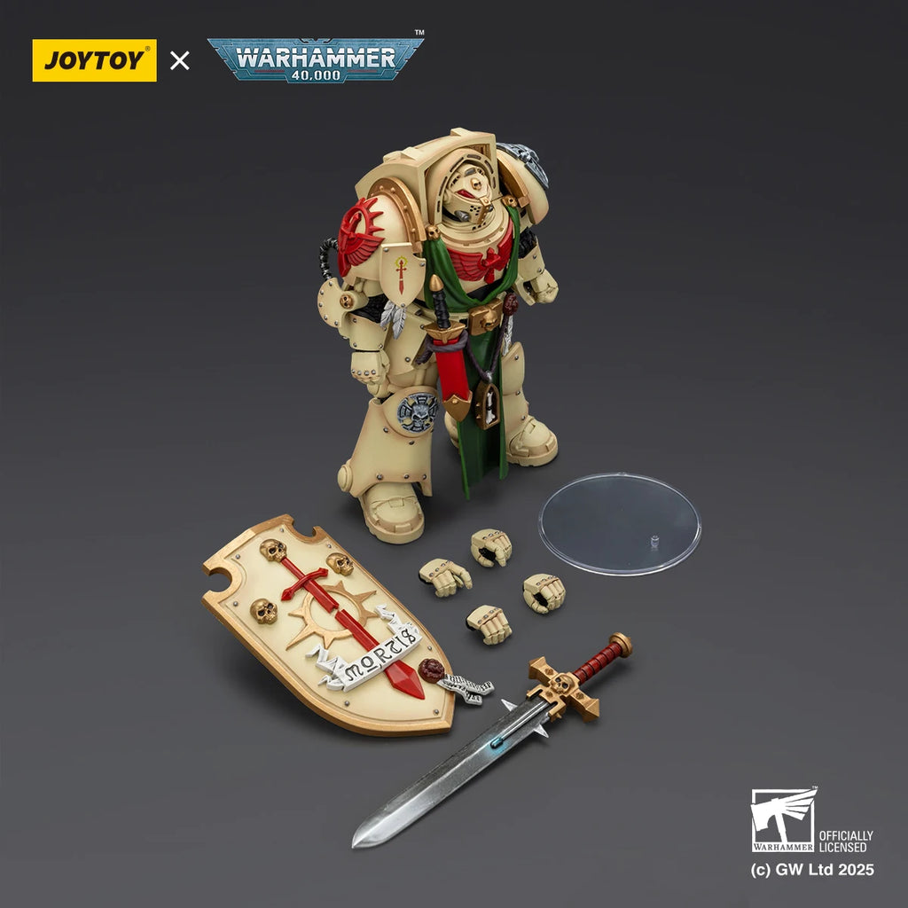 JOYTOY Warhammer 40K 1/18 Dark Angels Deathwing Knight With Power Sword Storm Shield Soldier Figurine Action Figure Model Dolls