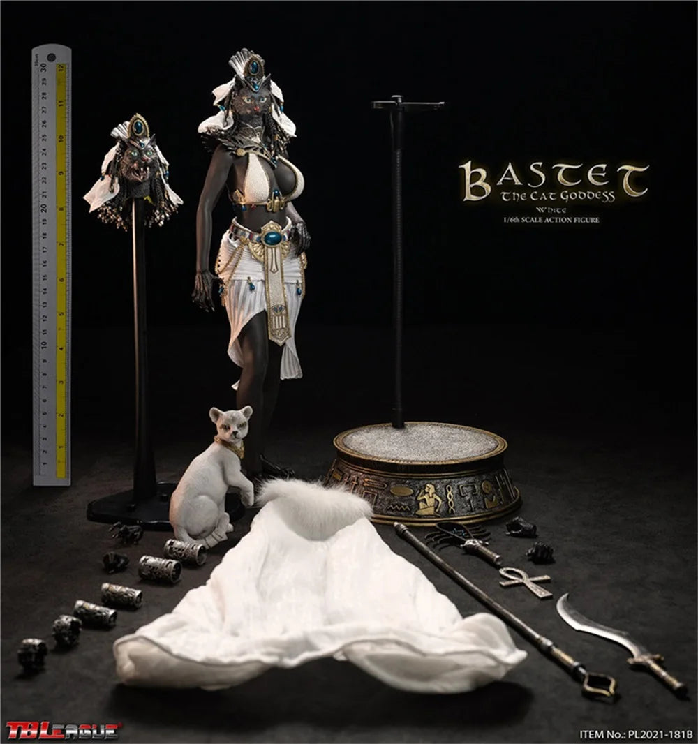 TBLeague PL2021-181A PL2021-181B 1/6th Cat Goddess Bastet Black White Version with Stand Platform Full Set In Stock For Sale