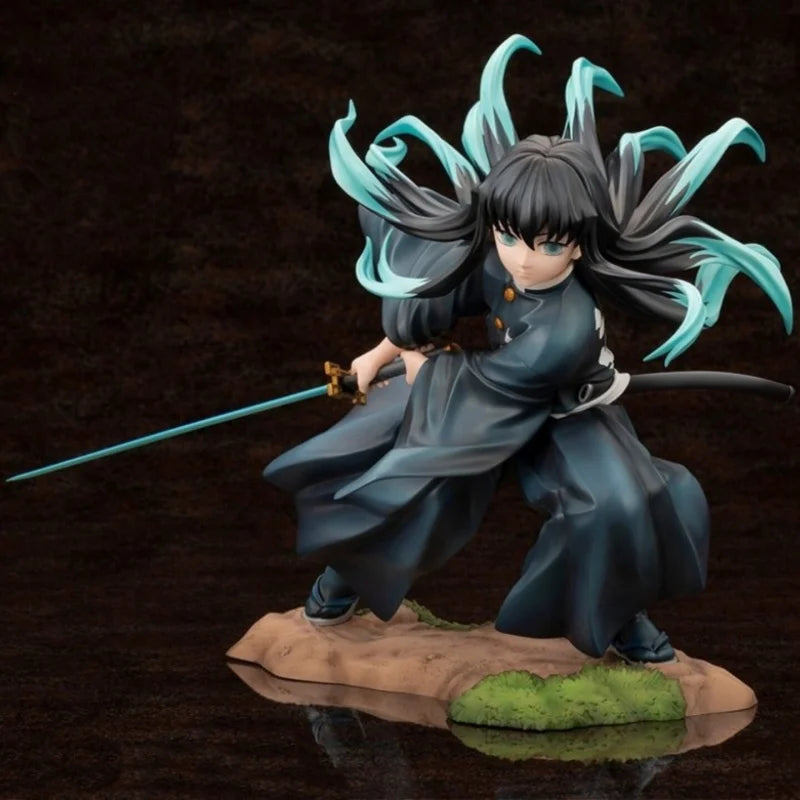 18cm Gk Demon Slayer: Kimetsu No Yaiba Muichiro Tokito Battle Form Articulated Pvc Action Figure Model Desktop Ornament Toy Gift