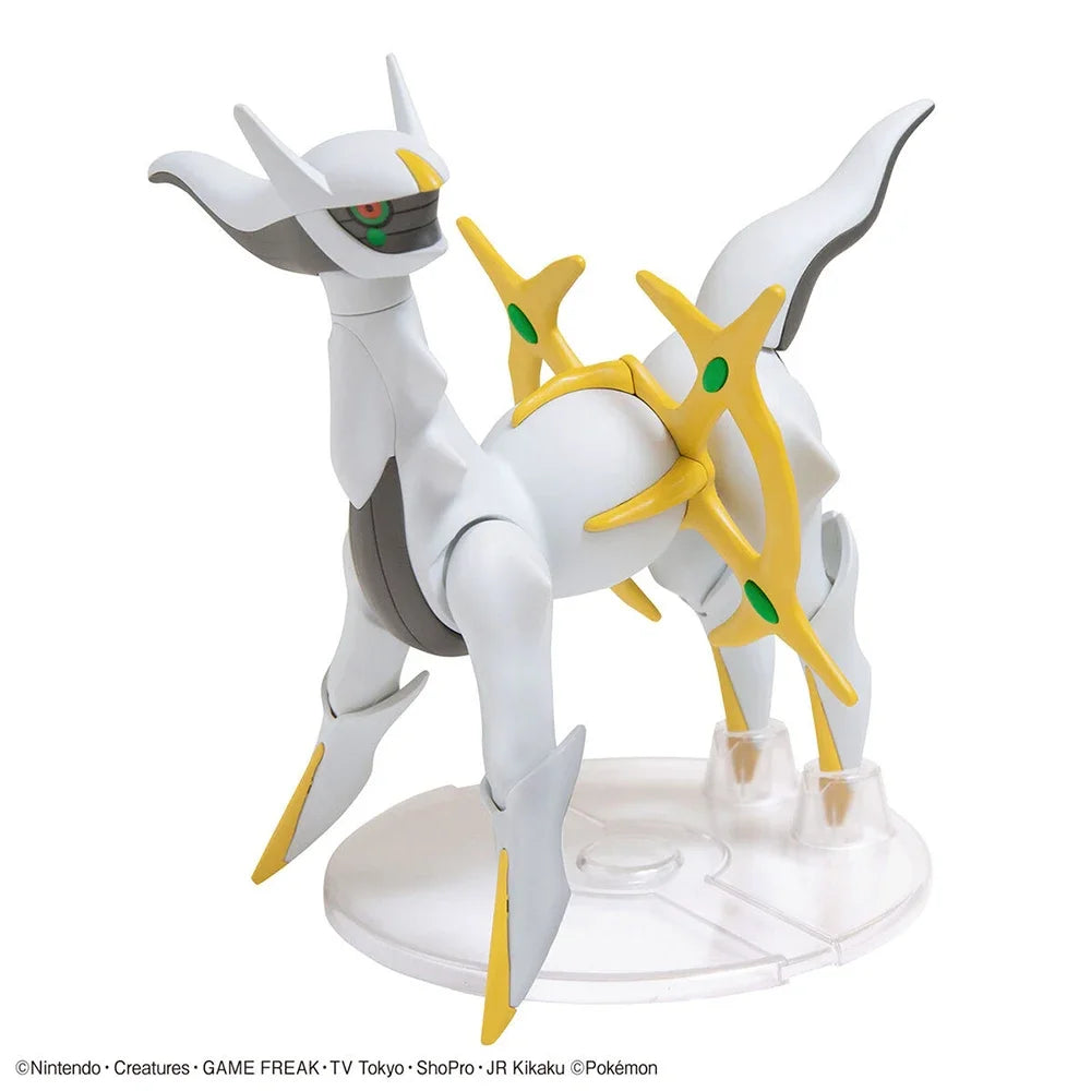 Original Bandai Pokemon Figures Plamo Arceus Genesis God Action Figure Anime Assembly Collectible Ornaments Figure Model Toys