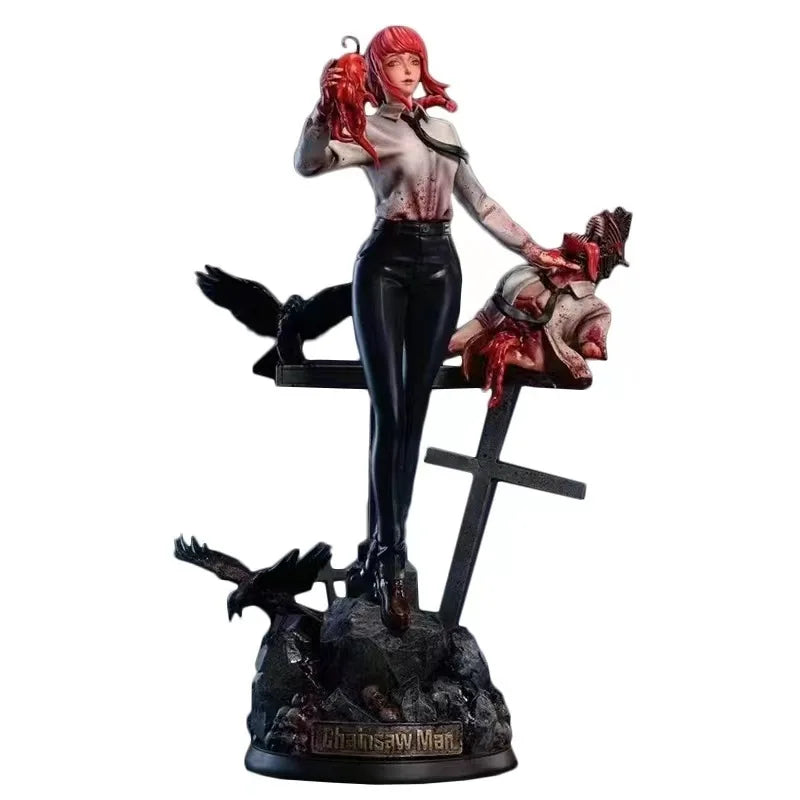 Chainsaw Man Anime Collectible Garage Kit Devil Hunter Makima Figure Sculpture Desktop Decoration Model Pvc Collectible Toy Gift
