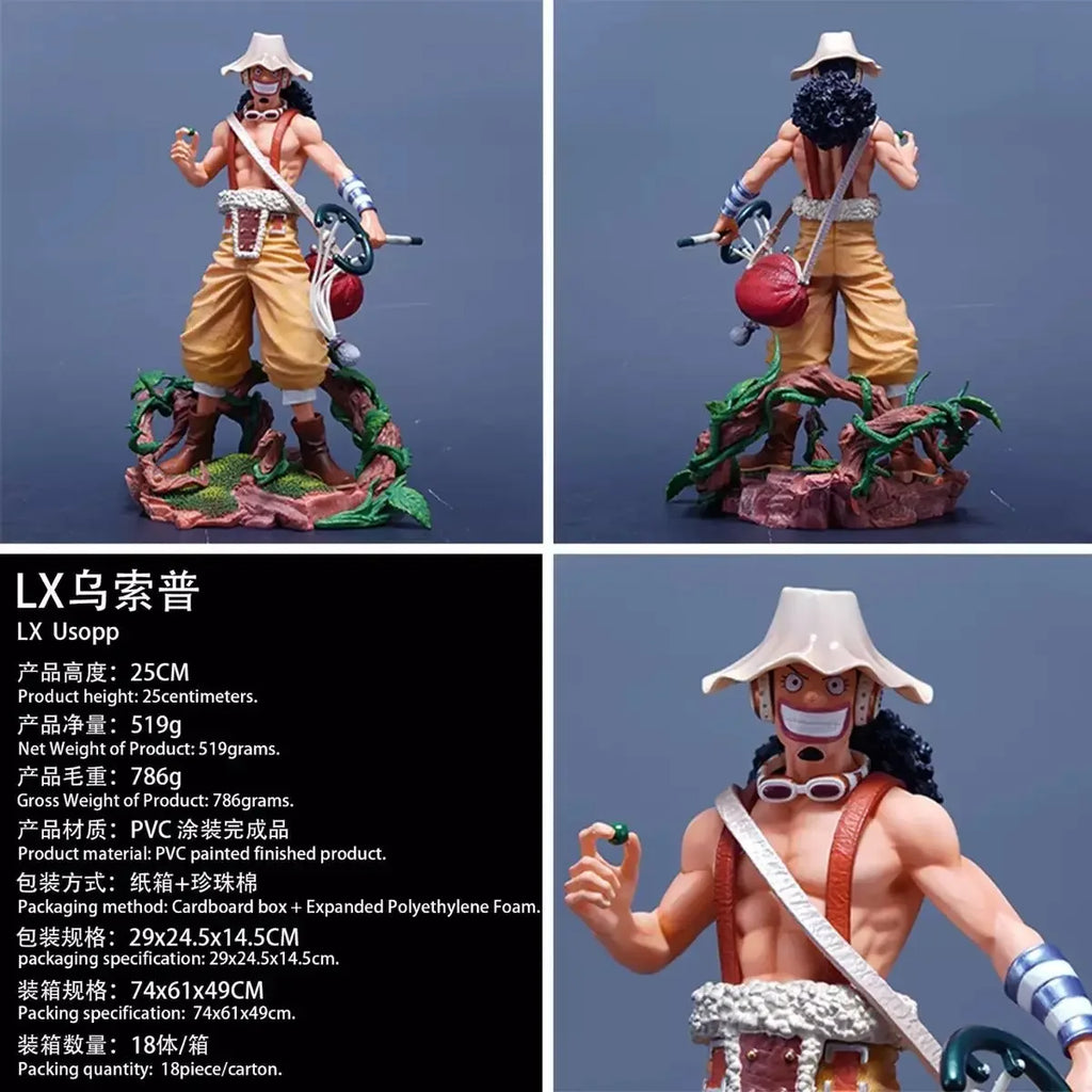 In Stock 25cm ONE PIECE Anime Figures Usopp Figures Two years later PVC Statue collection Model Room decoration Toys Gifts