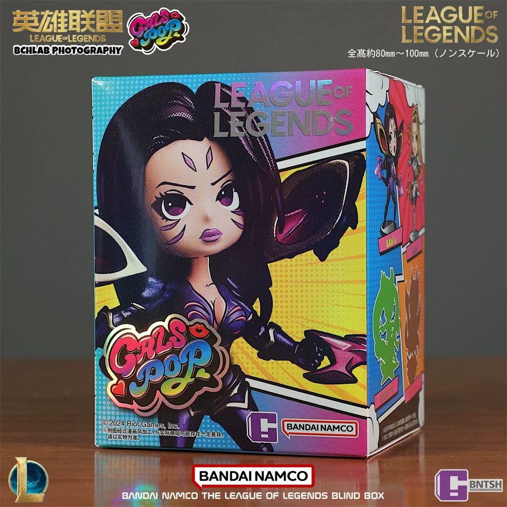 Bandai Gals Pop League Of Legends Lol Blind Box Q Edition Handmade Model Car Ornament Doll Trendy Play Handmade Gift