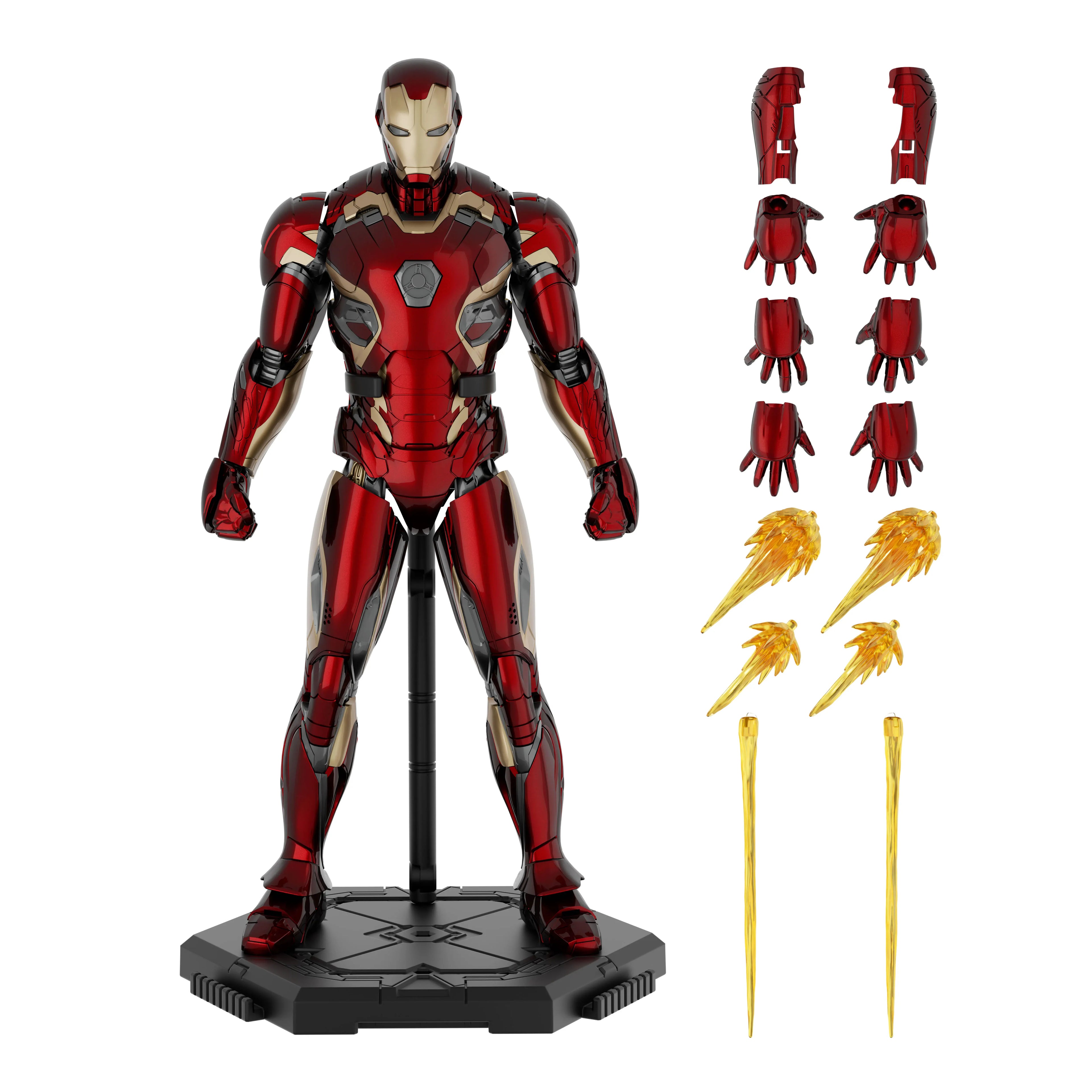 Fondjoy Real Iron Man Mk45 Action Doll Marvel Assembled 1/12 Model Toy Birthday Gift For Boys Collecting Toys And Hobbies