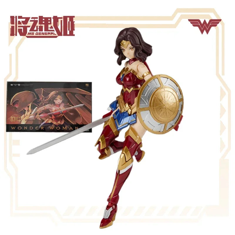 Assemble Original DC Series Wonder Woman Anime Action Dolls, Model Toys, Collectible Models, Accessories, and Children's Gifts