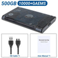 PEAPRIT 500G Gaming HDD Retro Game Console 14000 Video Games 30 Emulators for SWITCH/X BOX/PS3/PS2/PSP Plug and Play Batocera OS