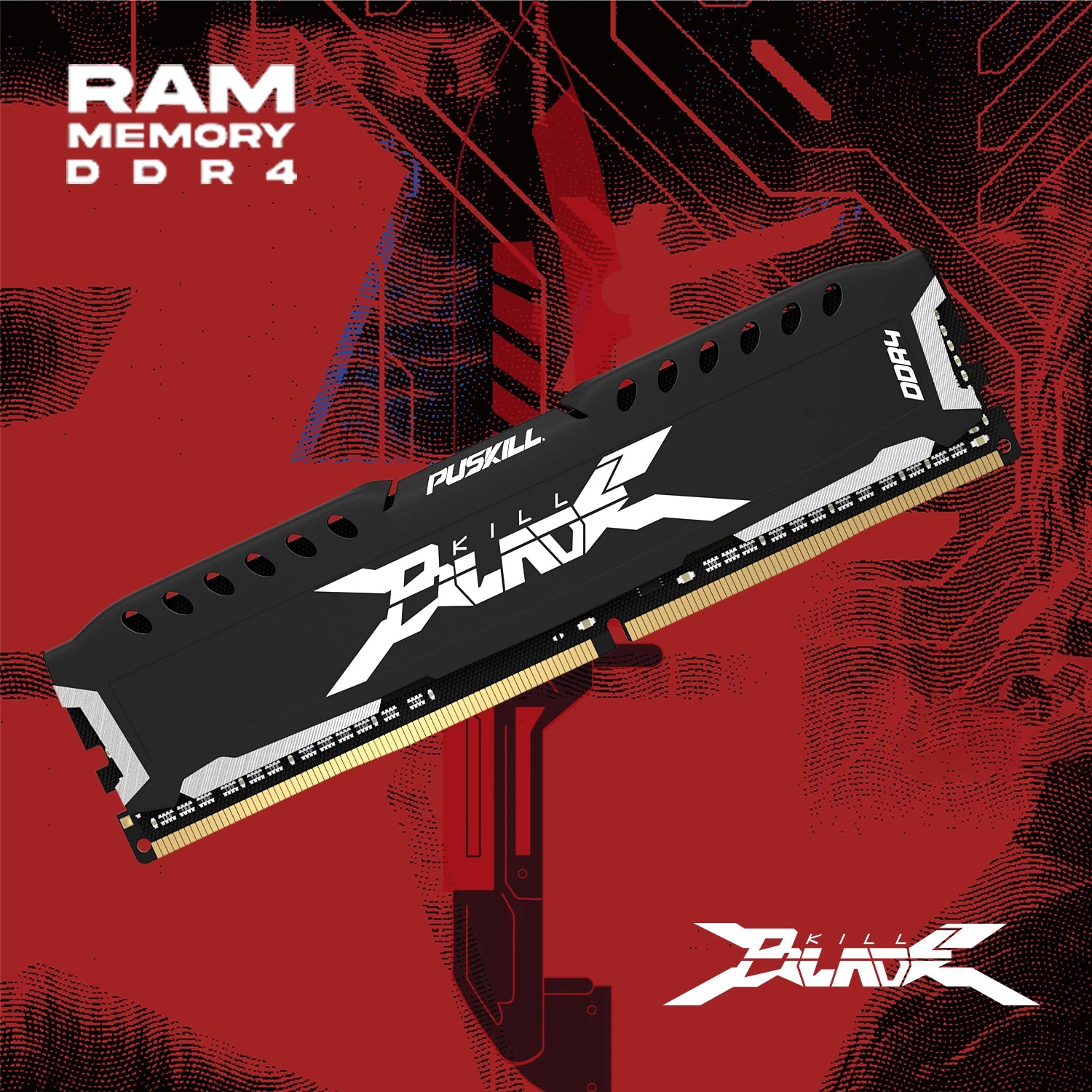 PUSKILL DDR4 Memória RAM  16GB 16GBx2 8GB 8GBx2 1.2V 3200MHz 2666MHz Desktop Computer UDIMM Cooling Vest Game Memory Memoria