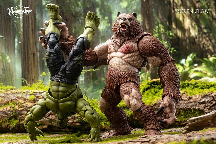 MemoryToys 1/10 Adventurer's World Berserker Bear Men Model Full Set 23cm Druid Animal Giant Panda Action Figure Toys Fans Gifts
