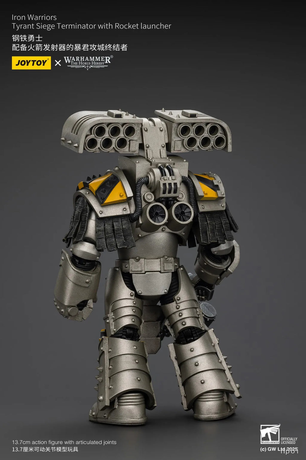 【UA】JOYTOY  Warhammer 40K  Scale 1/18 Action Figures Iron Warriors Tyrant Siege Terminator with Rocket Launcher Models Toys