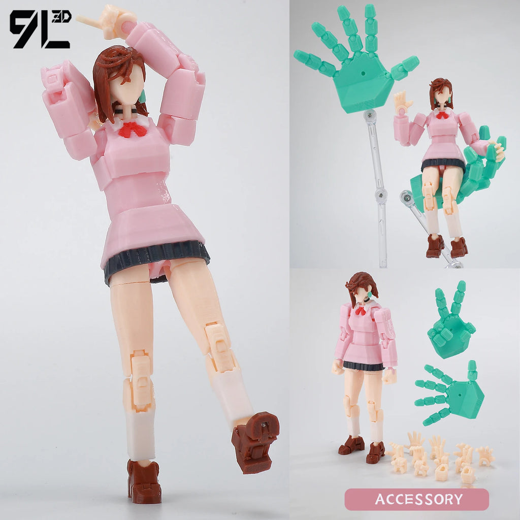 9L3D Lucky13 The Walking Dead Multi Jointed Anime Figure Collectible Full Body Movable Robot Cool Anime Figure for Birthday Gift