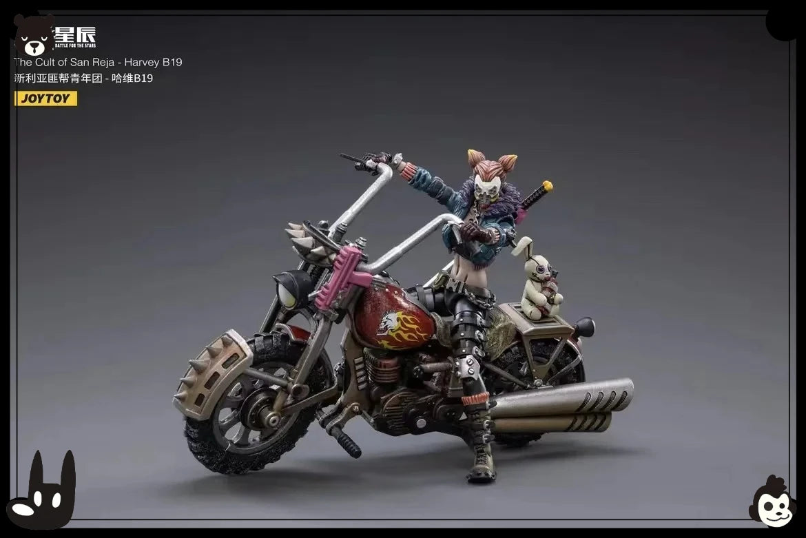 【In Stock】JOYTOY 1/18 Action Figure & Motorcycle The Cult of San Reja Ailie Jack Harvey B19 Luyster C30 Original Soldier Model