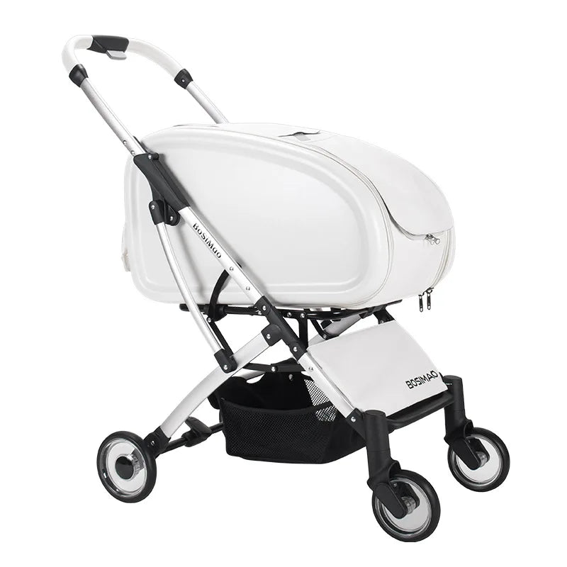 Portable Pet Stroller Folding Disassembling Cat Carrying Outdoor Windproof Rainproof Cat Bag Panoramic Breathable Pet Supplies