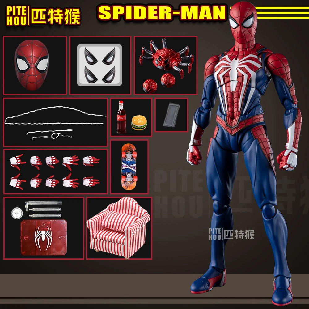 Spider Man Upgrade Suit Ps4 Game Edition Spiderman Action Figure Collectable Model Toy