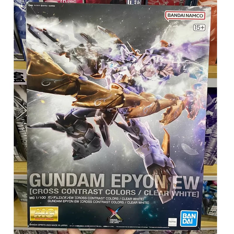 Bandai Genuine MG GUNDAM EPYON EW [CLEAR WHITE]  WING GUNDAM ZERO EW[CLEAR PURPLE] Anime Action Figure Assembly Model Toys Gift