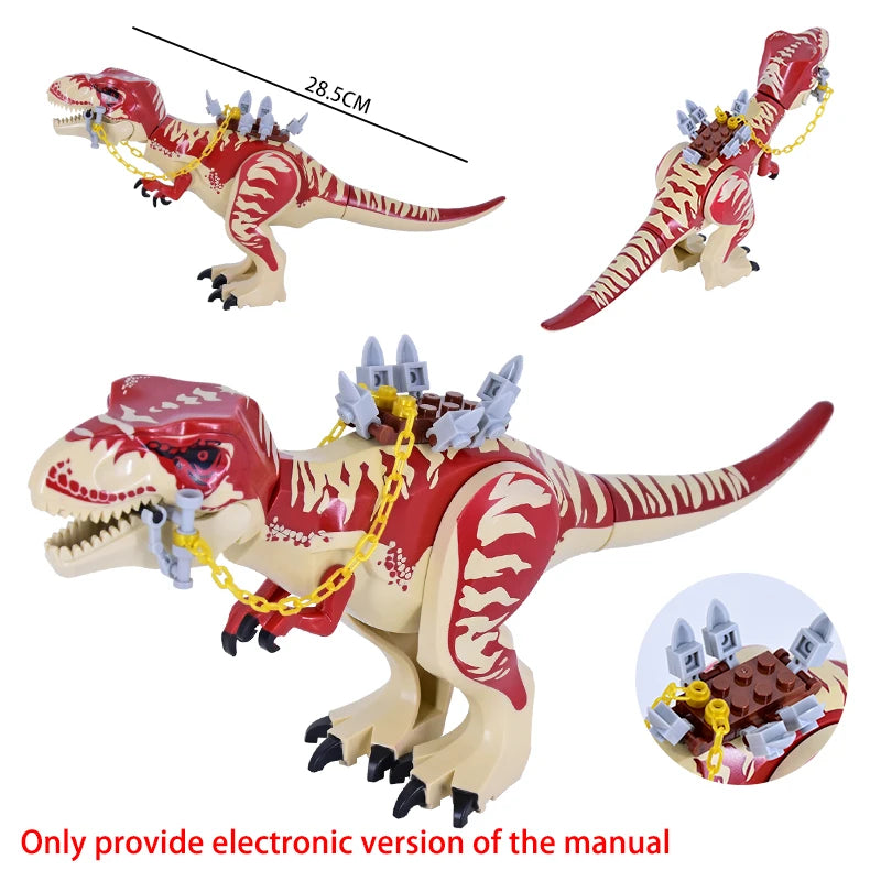 2025 New Jurassic Dinosaur Titanosaurus Dinosaur Seat Buildable Dino with Fortress Structure Ladders Flag