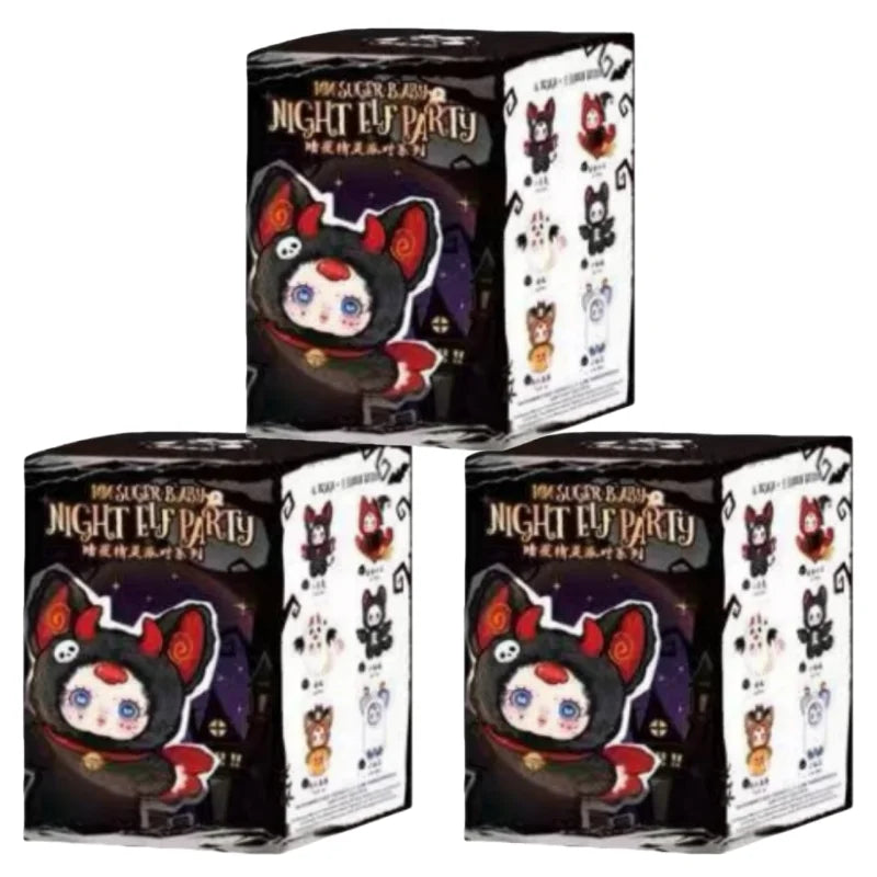 Mm Suger Baby Night Elf Party Series Blind Box Halloween Plush Doll Cute Pendant Toy Trendy Mystery Box Cute Doll Halloween Gift