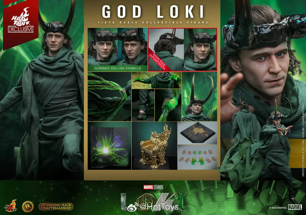 In Stock HotToys DX40 DX41AE God Loki Gel Hair Version Hair Transplant Version 1/6 Anime Action Figure Toy Model Collection