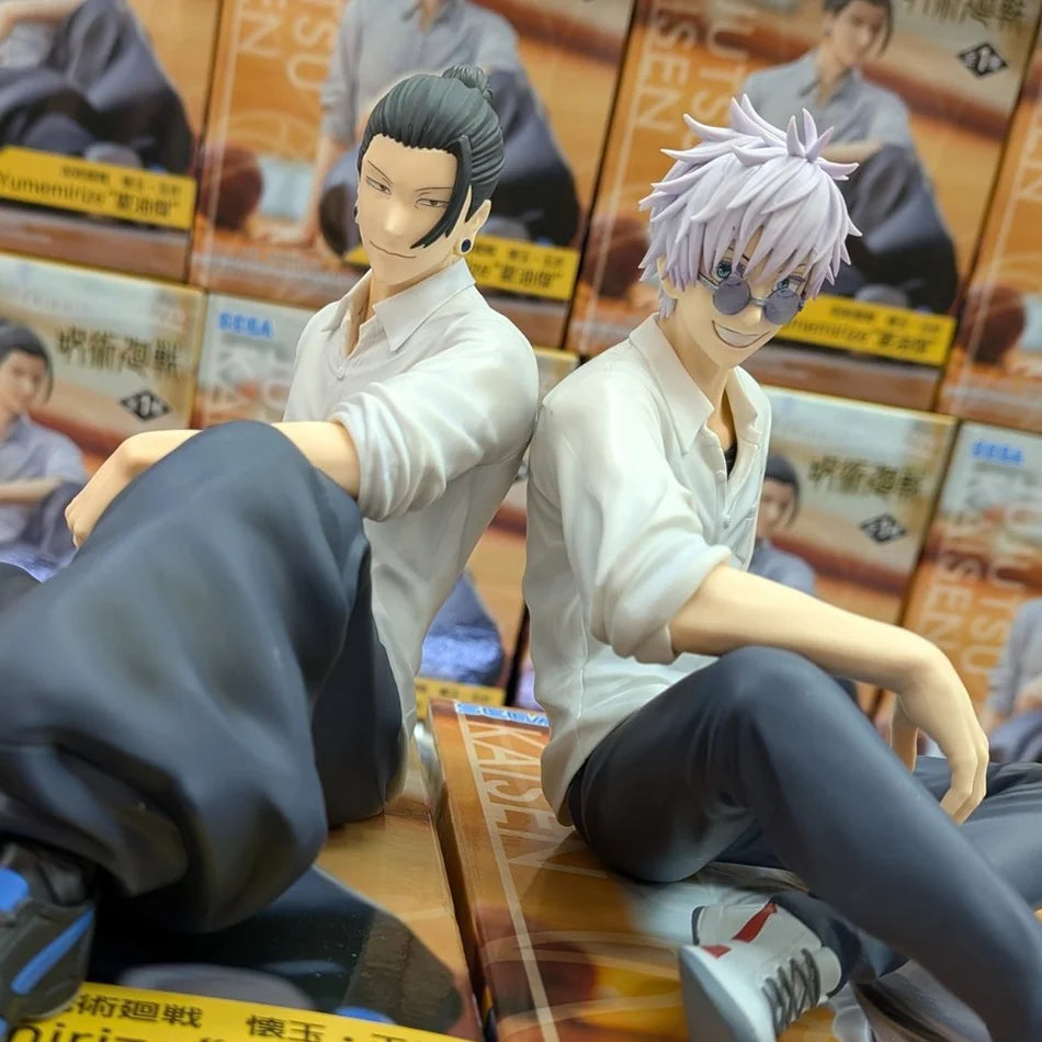 14cm New Gojo Satoru Anime Jujutsu Kaisen Action Figure Geto Suguru Seated Noodle Stopper Model Toys Japanese Dolls Hobbies Gift