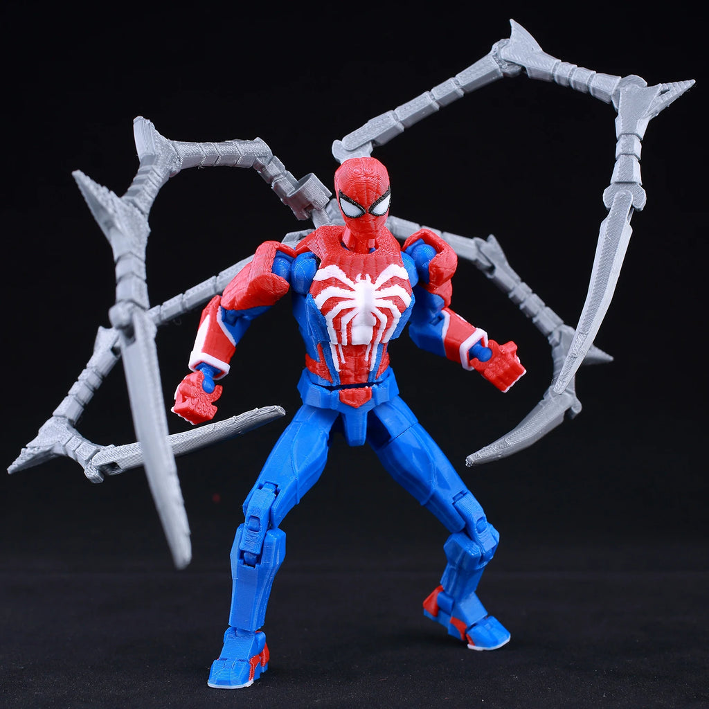 9L 3D Printed Spider-Man Generation with Spider Claws Lucky Dummy 13 Movable Shapeshift Action Figures Mannequin Toys Collectors