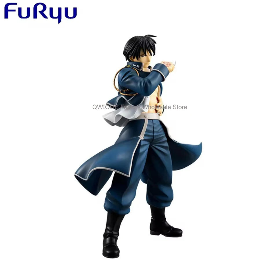 Original Genuine Fullmetal Alchemist 19cm Colonel Roy Mustang PVC Action Figure Anime Figurine Toys QWIOOE Drop Shipping