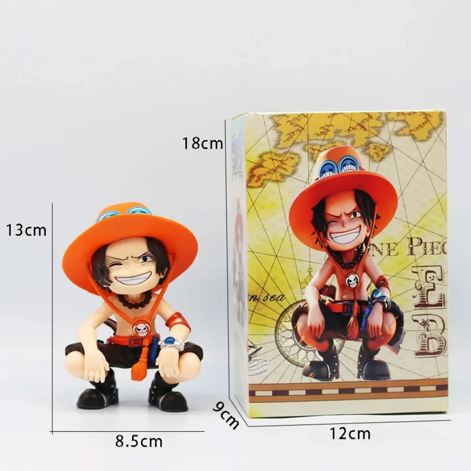 New One Piece Luffy Solon Sanji Ace Yamato Q-version cartoon anime game character figurine children's birthday collection toys