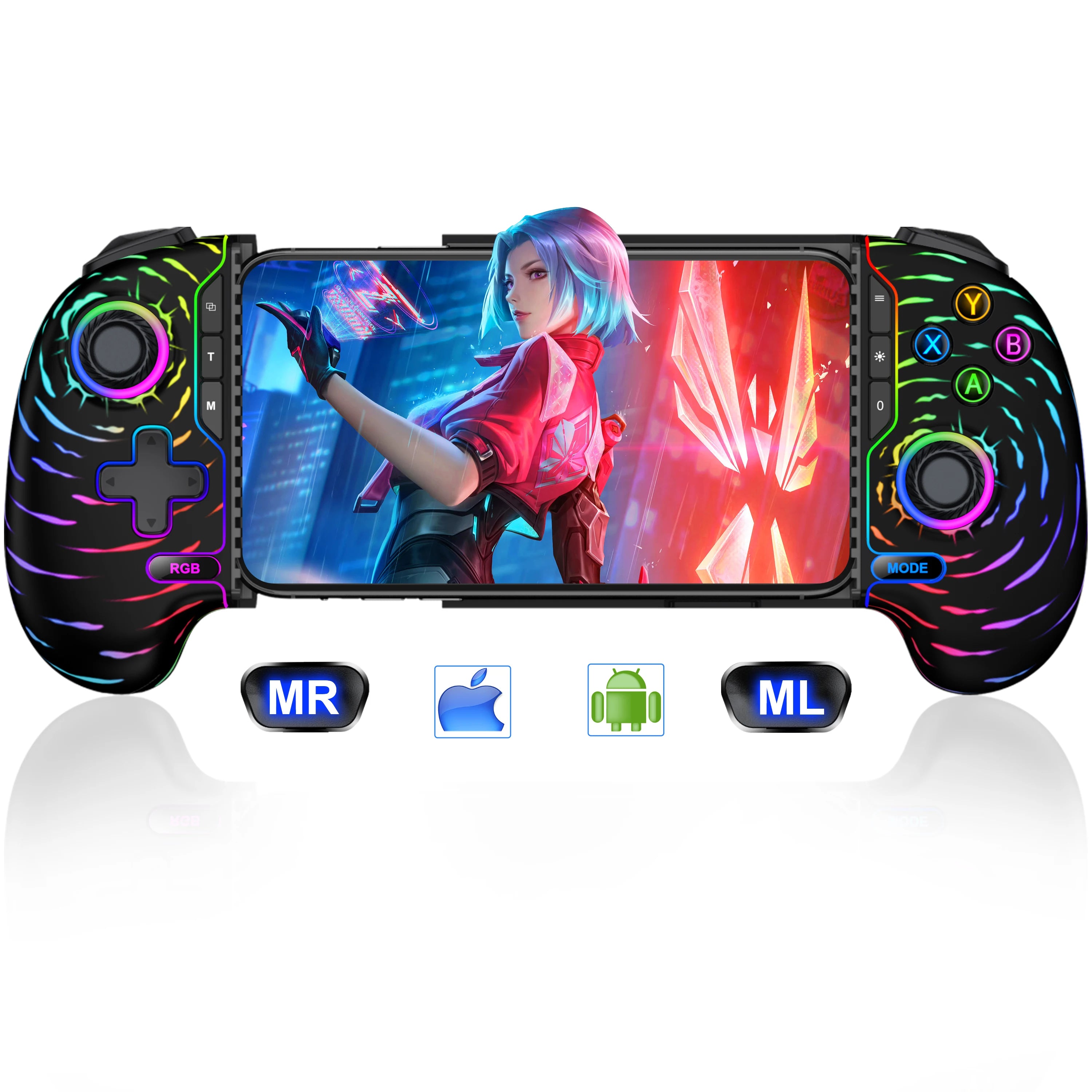 BEBONCOOL MC302 Gamepad Type-C Mobile Phone Controller Hall Effect Stretching Handle Joystick Android Ps Cloud Game Customized