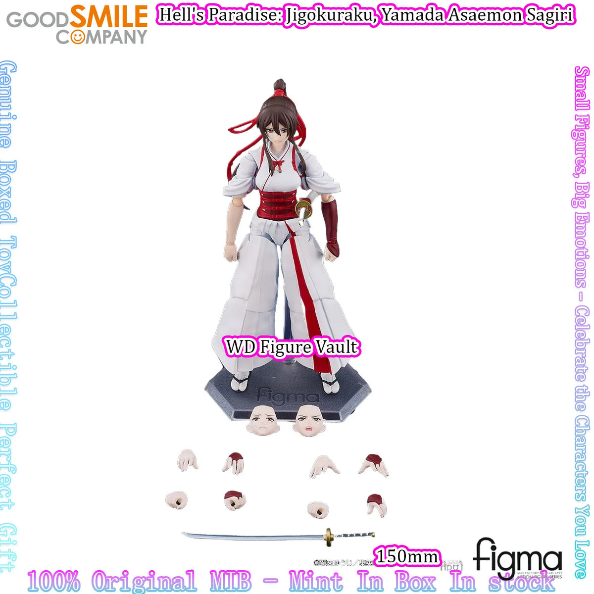 In stock GSC figma 677 Jigokuraku Yamada Asaemon Sagiri Figures Anime Model Genuine Boxed Toy Gift 2026/9/24