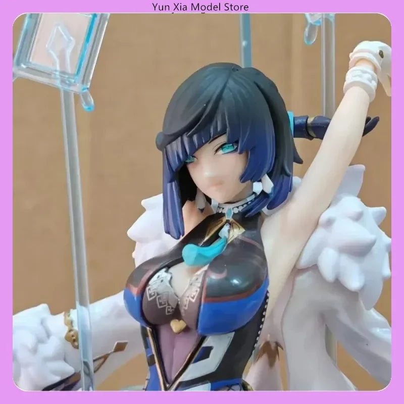 Genshin Impact Yelan Anime Figure 31cm Orchid in Secluded Valley Thousand Faces Scene Model Statue for Desktop Decoration Gift