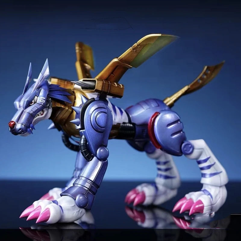 In Stock 9cm/3.54in Anime Digimon Adventure Figure Metal Garurumon Action Figures Pvc Collection Model Toys for Children Gifts