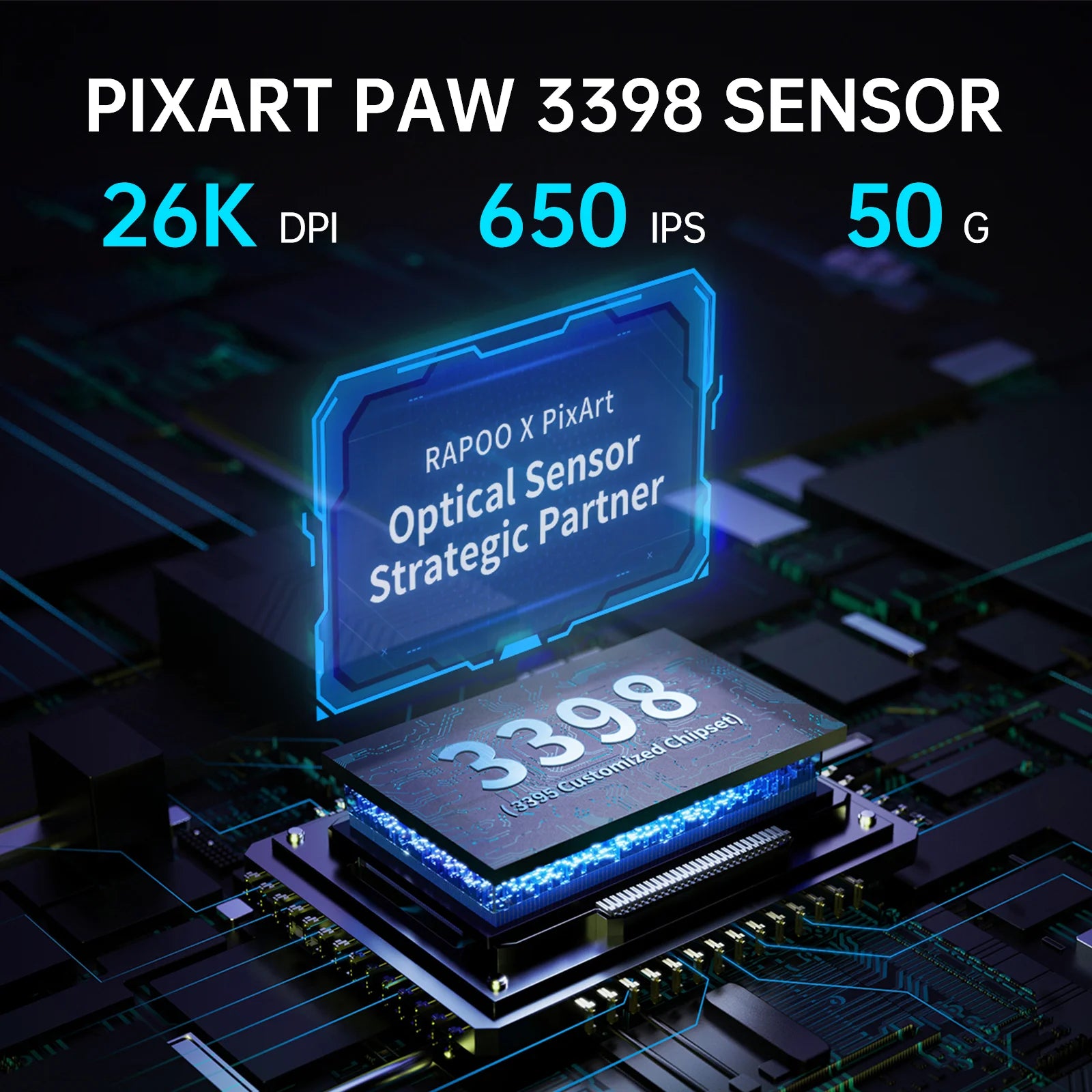 Безжична геймърска мишка Rapoo VT9PRO PAW3398, 26000DPI, 68g, лека, кабелна, безжична мишка, 160H, супер дълъг живот на батерията